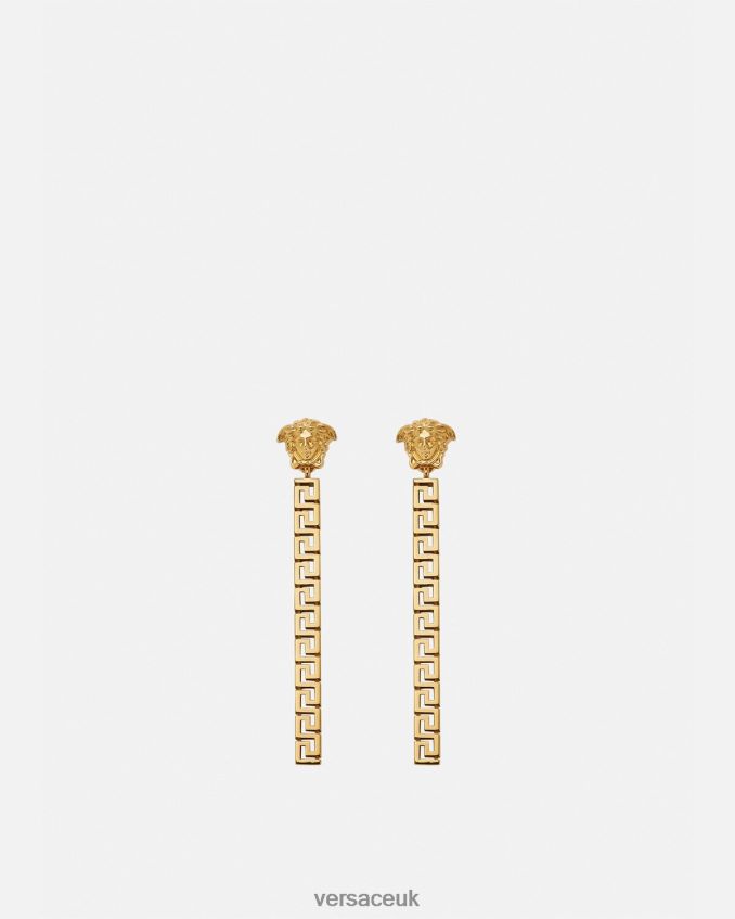 Women Versace La Medusa Greca Drop Earrings 6D2D06748 Gold Accessories