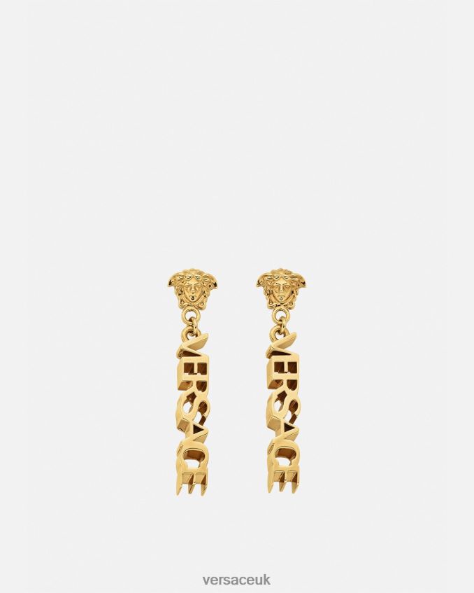 Women Versace La Medusa Logo Drop Earrings 6D2D06804 Gold Accessories