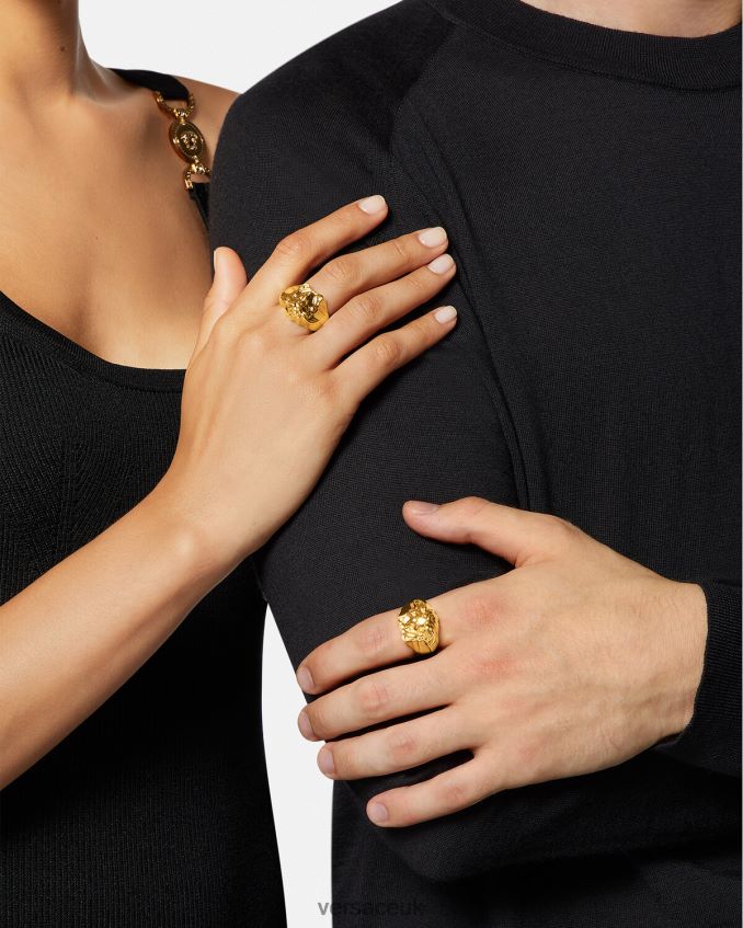 Women Versace La Medusa Ring 6D2D06781 Gold Accessories