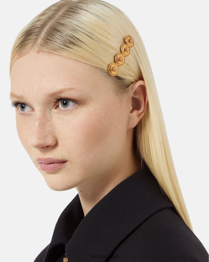 Women Versace Left Medusa Tribute Hair Pin 6D2D06797 Tribute Gold Accessories