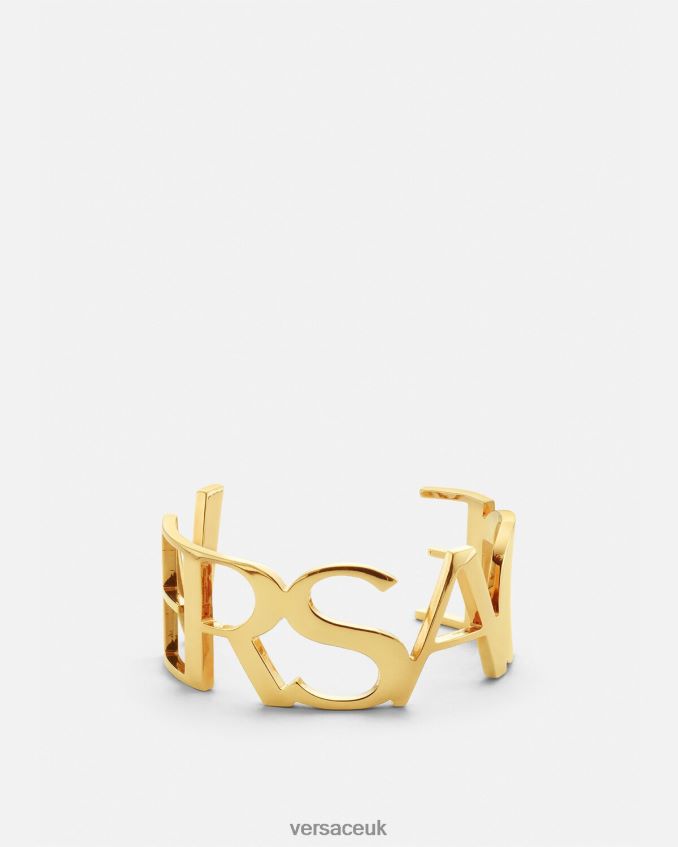 Women Versace Logo Cuff Bracelet 6D2D06806 Gold Accessories