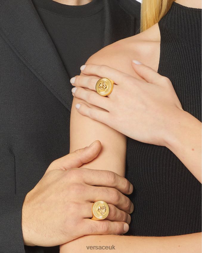 Women Versace Medusa Biggie Ring 6D2D06783 Gold Accessories