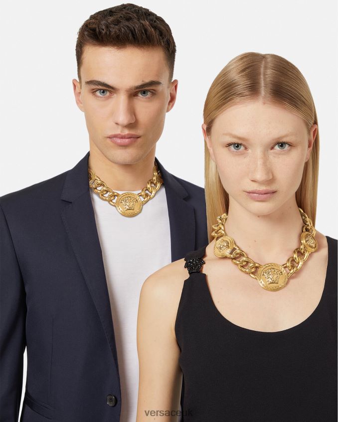 Women Versace Medusa Chain Necklace 6D2D06784 Gold Accessories