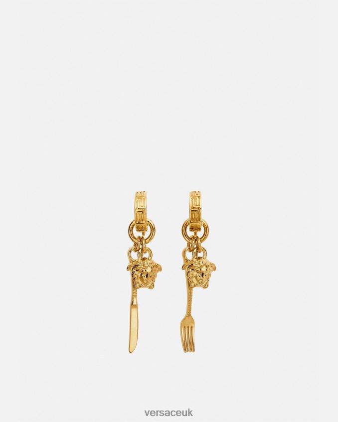 Women Versace Medusa Cutlery Earrings 6D2D06819 Gold Accessories