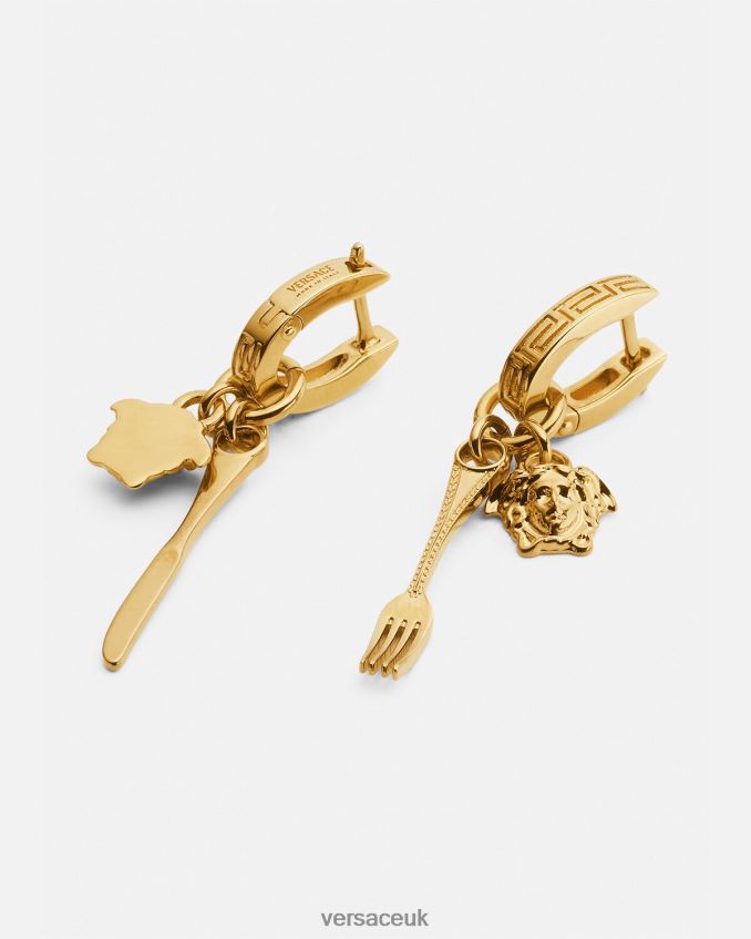 Women Versace Medusa Cutlery Earrings 6D2D06819 Gold Accessories