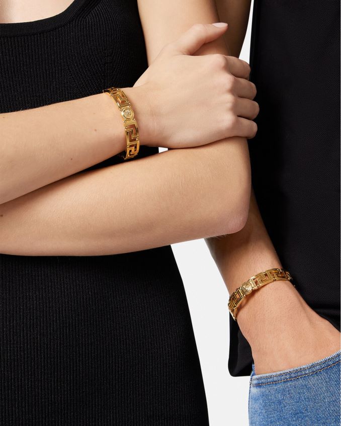 Women Versace Medusa Greca Cuff Bracelet 6D2D06757 Gold Accessories