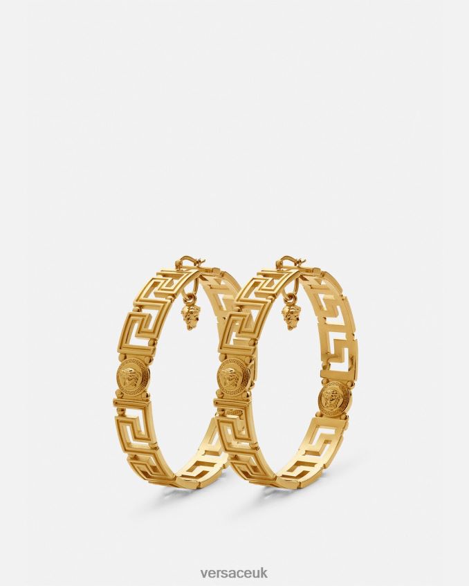 Women Versace Medusa Greca Hoop Earrings 6D2D06832 Gold Accessories