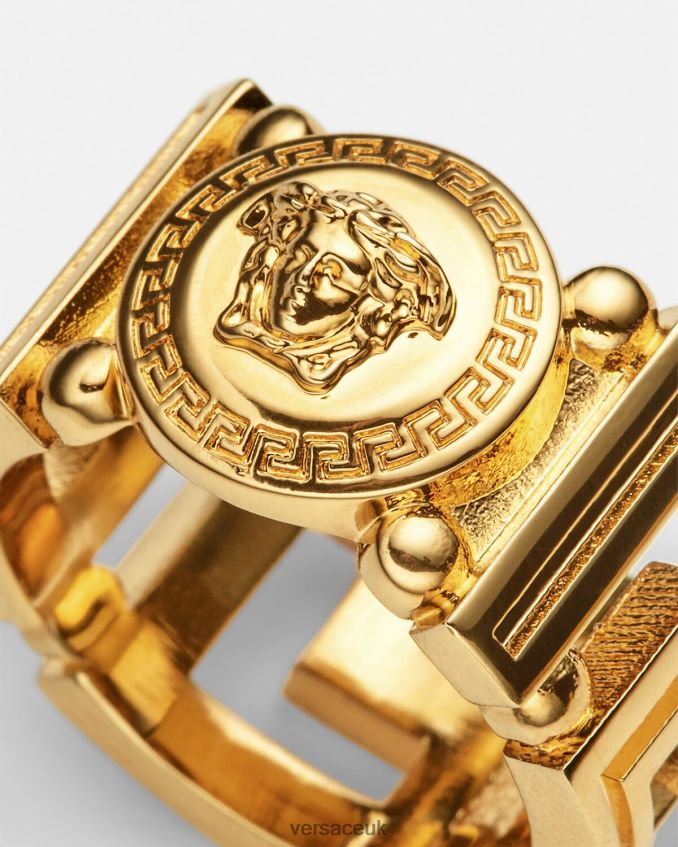 Women Versace Medusa Greca Ring 6D2D06751 Gold Accessories