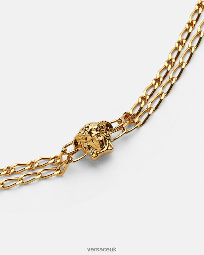 Women Versace Medusa Logo Necklace 6D2D06800 Gold Accessories