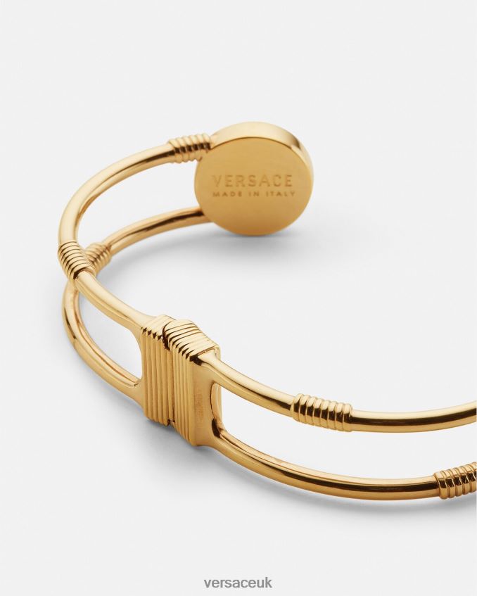 Women Versace Safety Pin Bracelet 6D2D06792 Gold Accessories