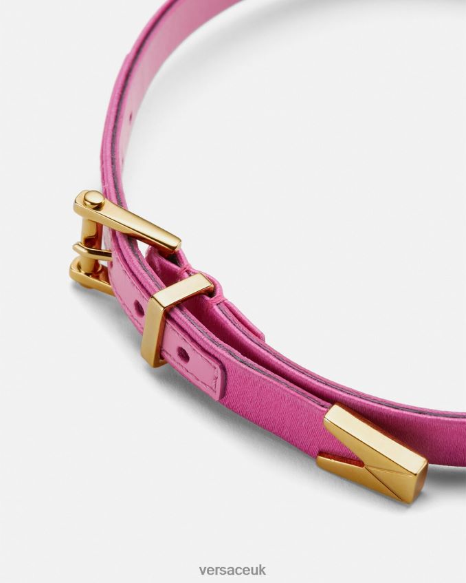 Women Versace Satin Crystal Heart Choker 6D2D06827 Pink Accessories