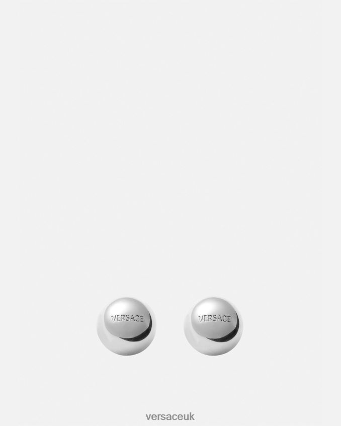 Women Versace Sphere Tiles Earrings 6D2D06808 Silver Accessories