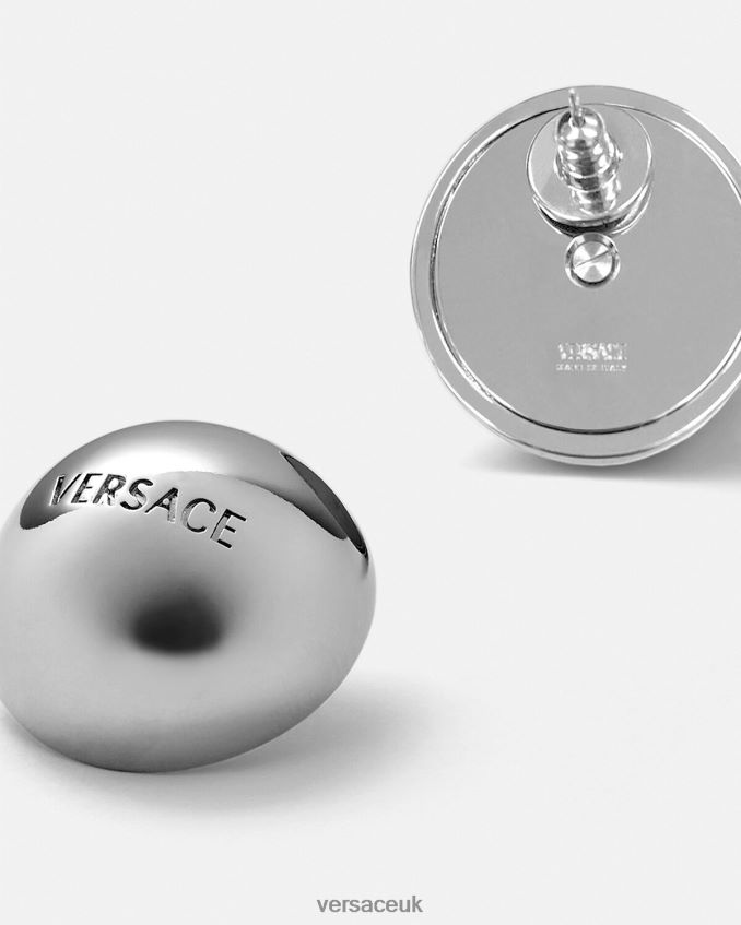 Women Versace Sphere Tiles Earrings 6D2D06808 Silver Accessories