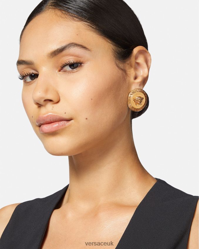 Women Versace Tribute Medusa Stud Earrings 6D2D06794 Tribute Gold Accessories