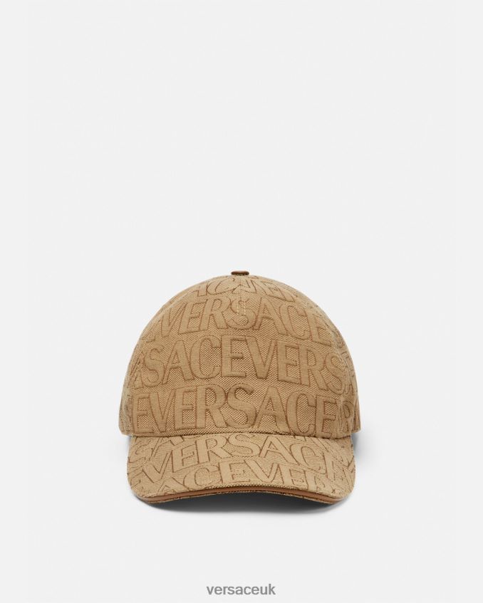 Women Versace Allover Baseball Cap 6D2D06868 Brown Accessories