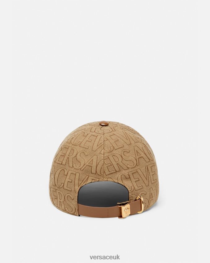 Women Versace Allover Baseball Cap 6D2D06868 Brown Accessories