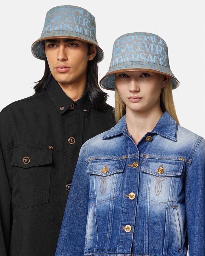 Women Versace Allover Bucket Hat 6D2D06869 One Color Accessories