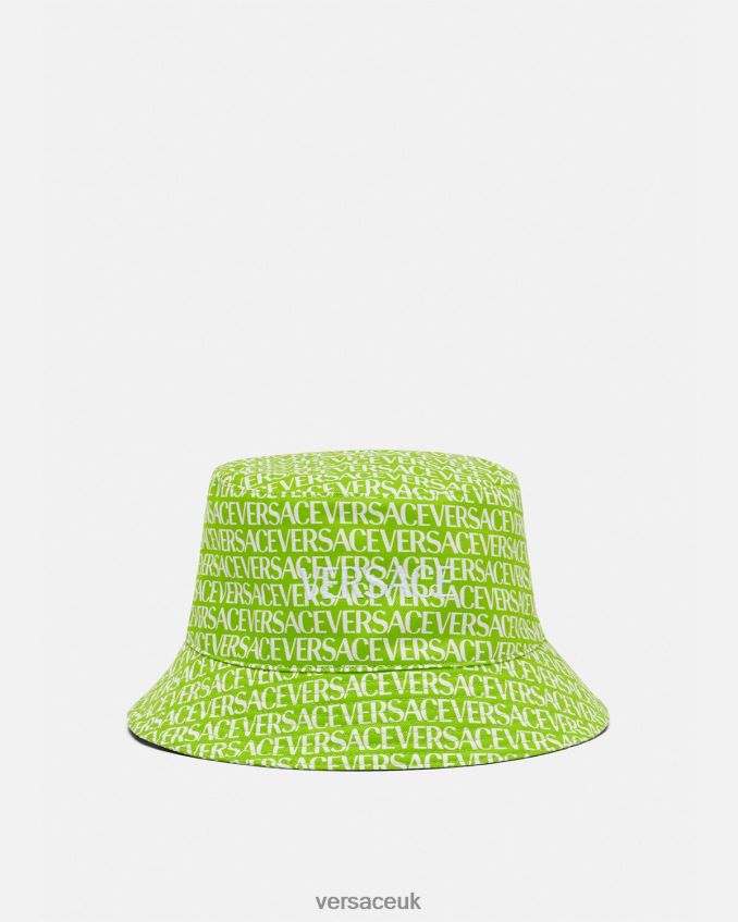 Women Versace Allover Bucket Hat 6D2D06905 Green & Print Accessories