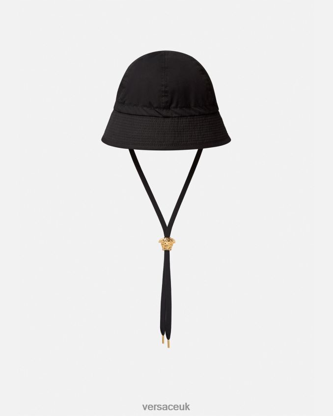 Women Versace Medusa Bucket Hat 6D2D061700 Black Accessories
