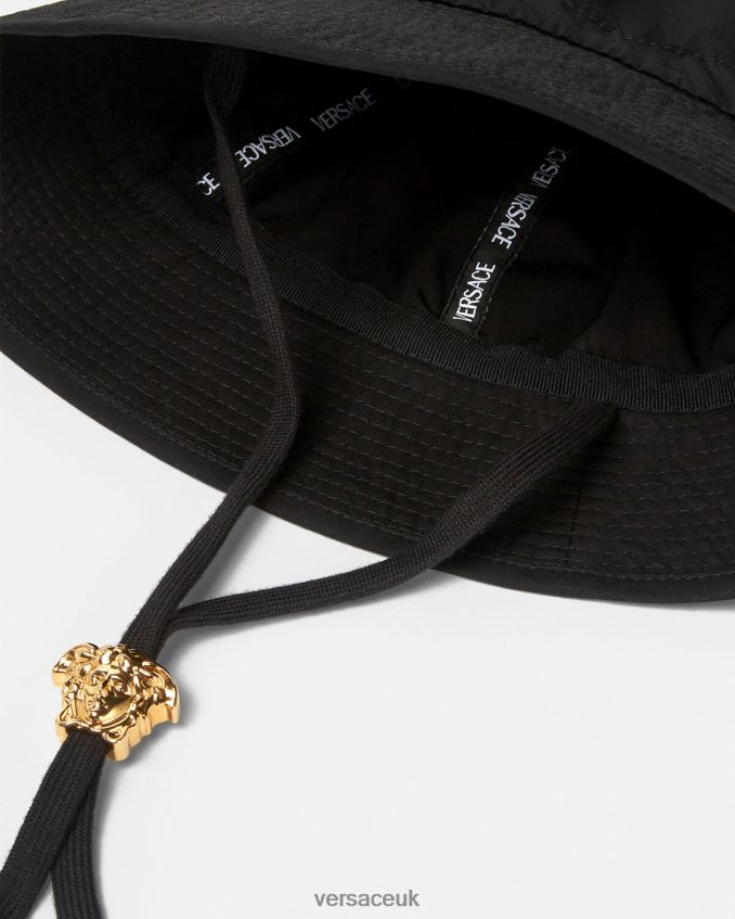 Women Versace Medusa Bucket Hat 6D2D061700 Black Accessories