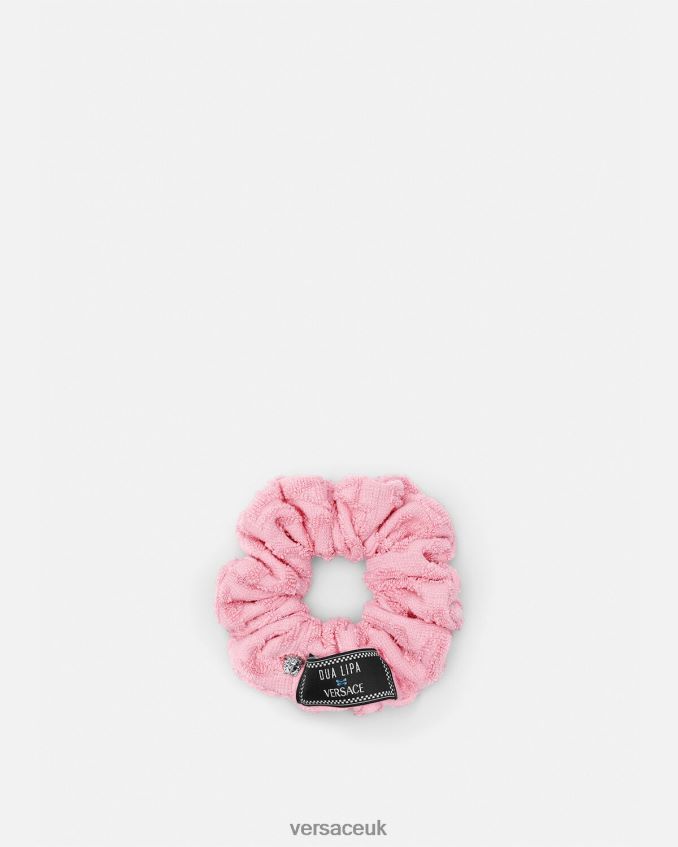 Women Versace Allover Towel Scrunchie 6D2D06866 Pink Accessories
