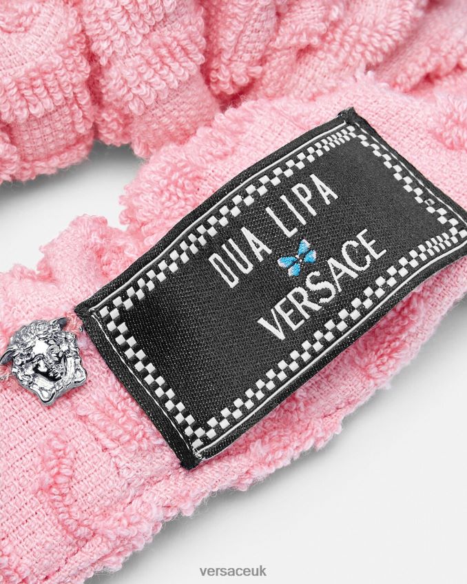 Women Versace Allover Towel Scrunchie 6D2D06866 Pink Accessories
