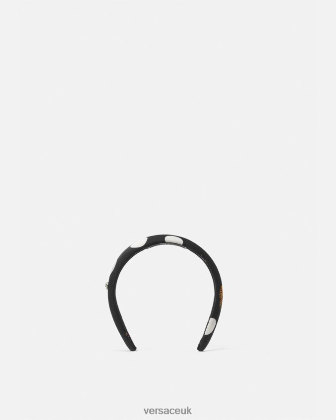 Women Versace Butterflies Headband 6D2D06860 Black Accessories