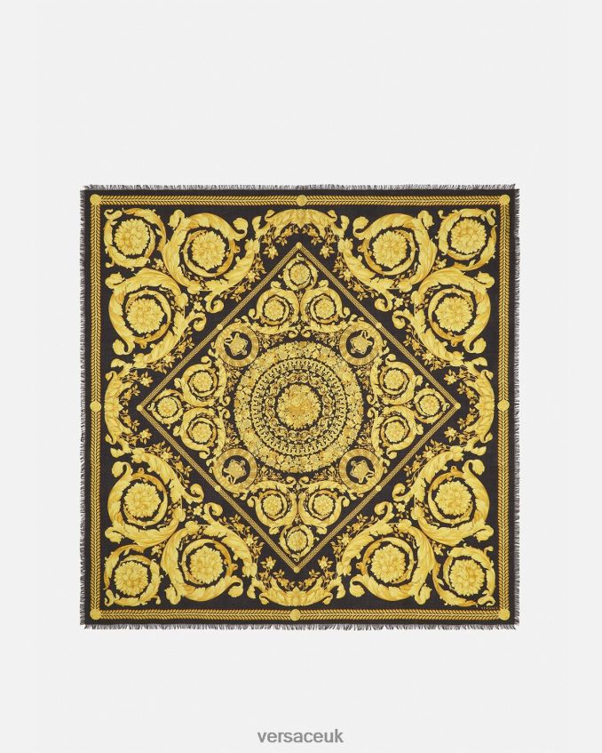 Women Versace Barocco Cashmere Blend Shawl 6D2D06900 Print Accessories