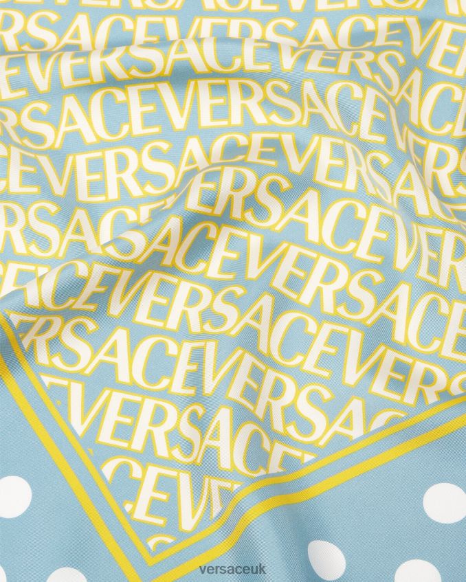 Women Versace Allover Silk Triangle Foulard 6D2D06886 Print Accessories