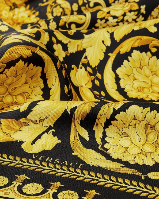 Women Versace Barocco Large Silk Foulard 6D2D06902 Print Accessories