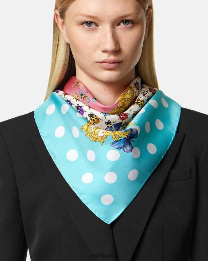 Women Versace Butterflies Large Silk Foulard 6D2D06889 Print Accessories