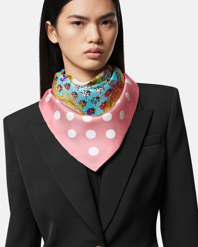 Women Versace Butterflies Large Silk Foulard 6D2D06890 Print Accessories