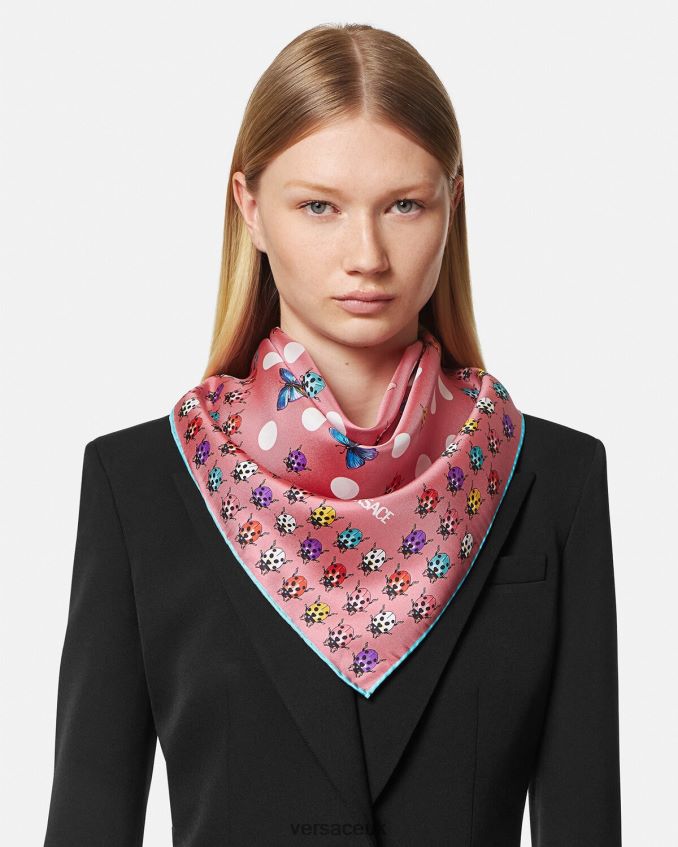 Women Versace Butterflies Large Silk Foulard 6D2D06892 Print Accessories