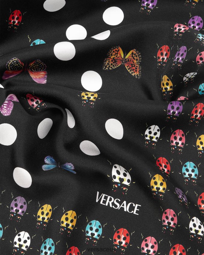 Women Versace Butterflies Silk Foulard 6D2D06862 Print Accessories