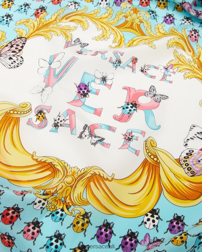 Women Versace Butterflies Silk Scarf 6D2D06895 Print Accessories