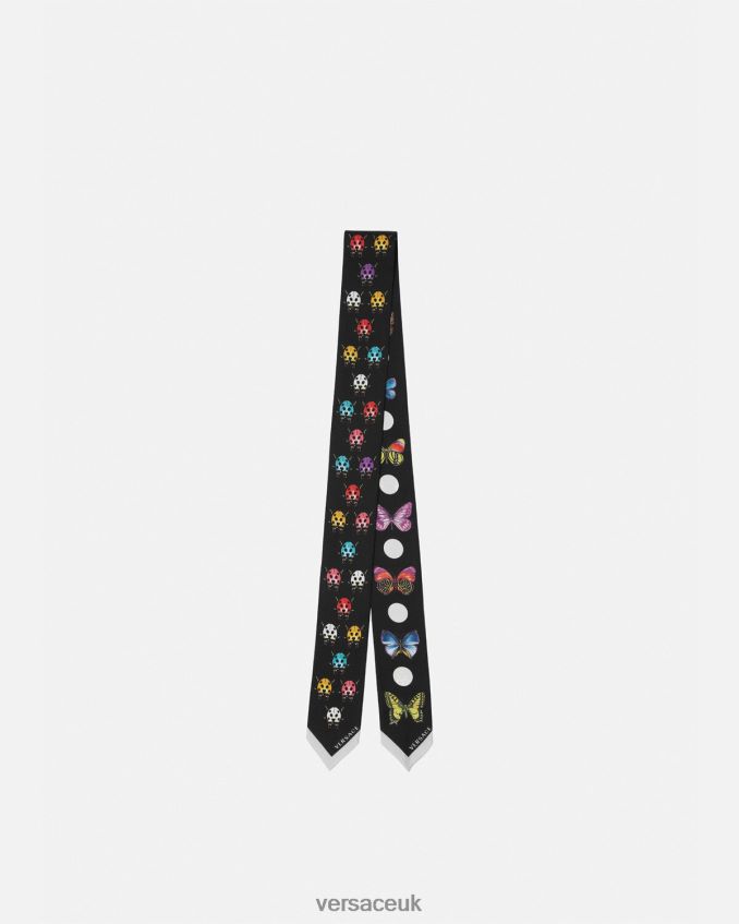 Women Versace Butterflies Silk Scarf Tie 6D2D06863 Print Accessories
