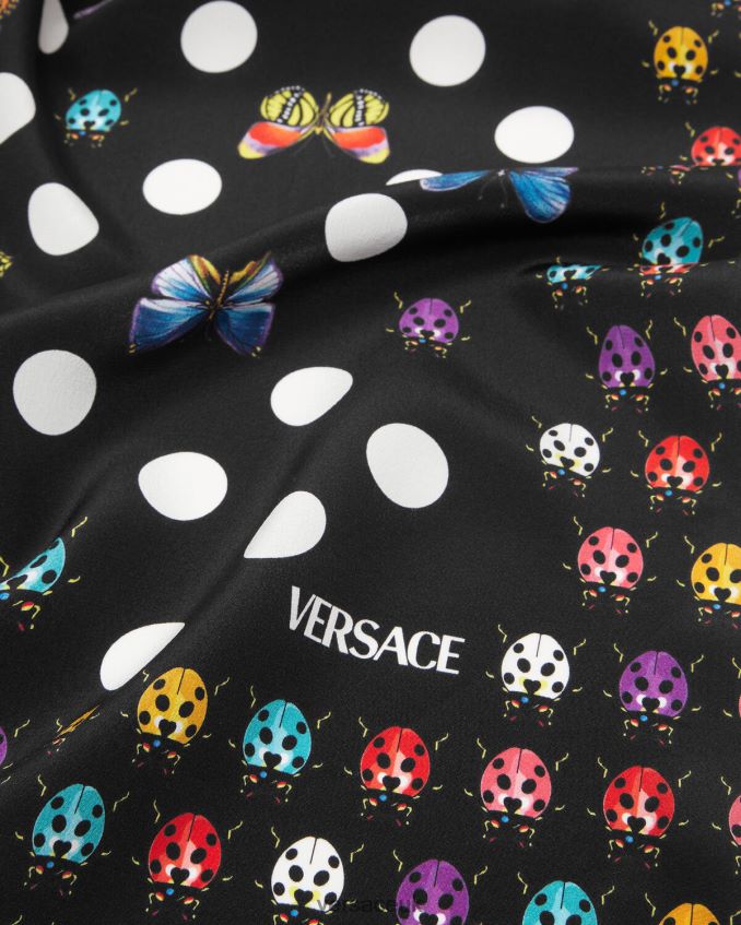 Women Versace Butterflies Silk Shawl 6D2D06864 Print Accessories