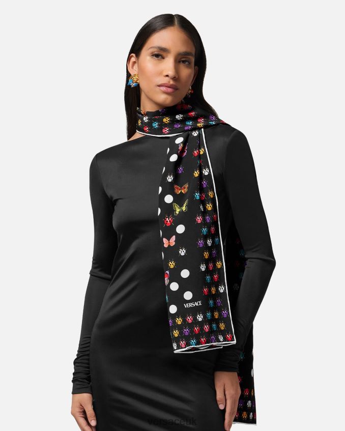 Women Versace Butterflies Silk Shawl 6D2D06864 Print Accessories