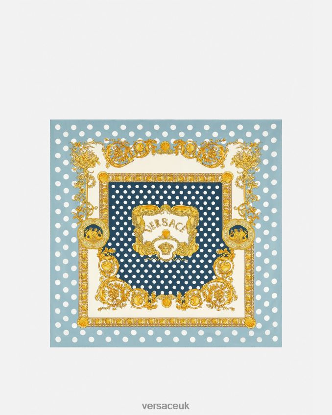 Women Versace Seashell Baroque Large Silk Foulard 6D2D06898 Print Accessories