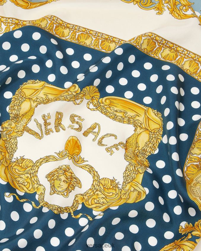 Women Versace Seashell Baroque Large Silk Foulard 6D2D06898 Print Accessories