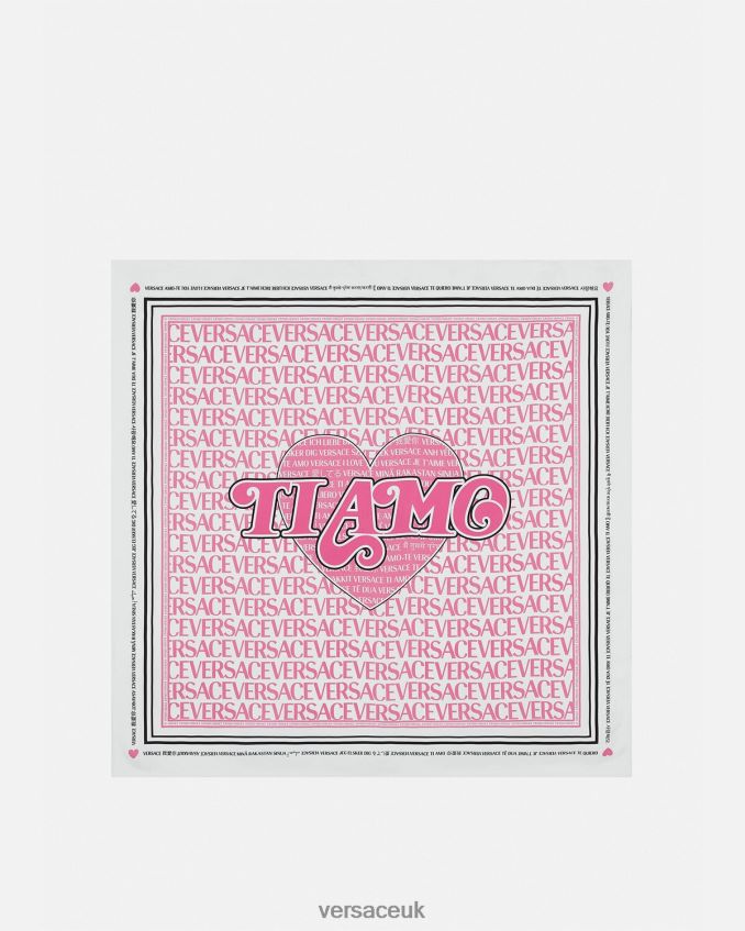 Women Versace "Ti Amo" Large Silk Foulard 6D2D06932 Print Accessories