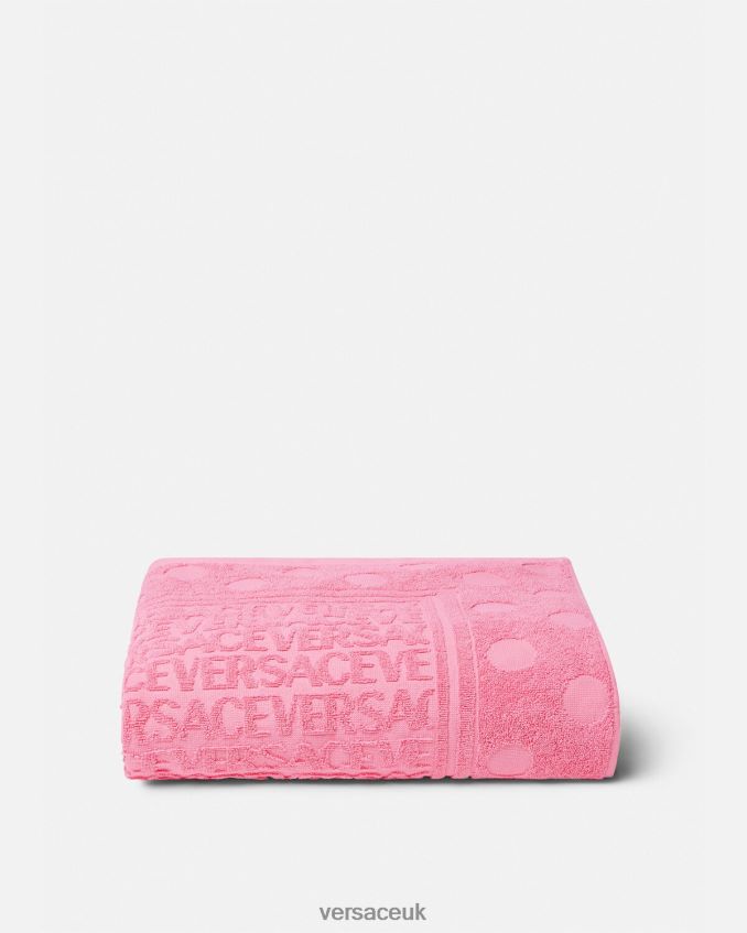 Women Versace Allover Polka Dot Bath Towel 6D2D061196 Pink Underwear & Beachwear
