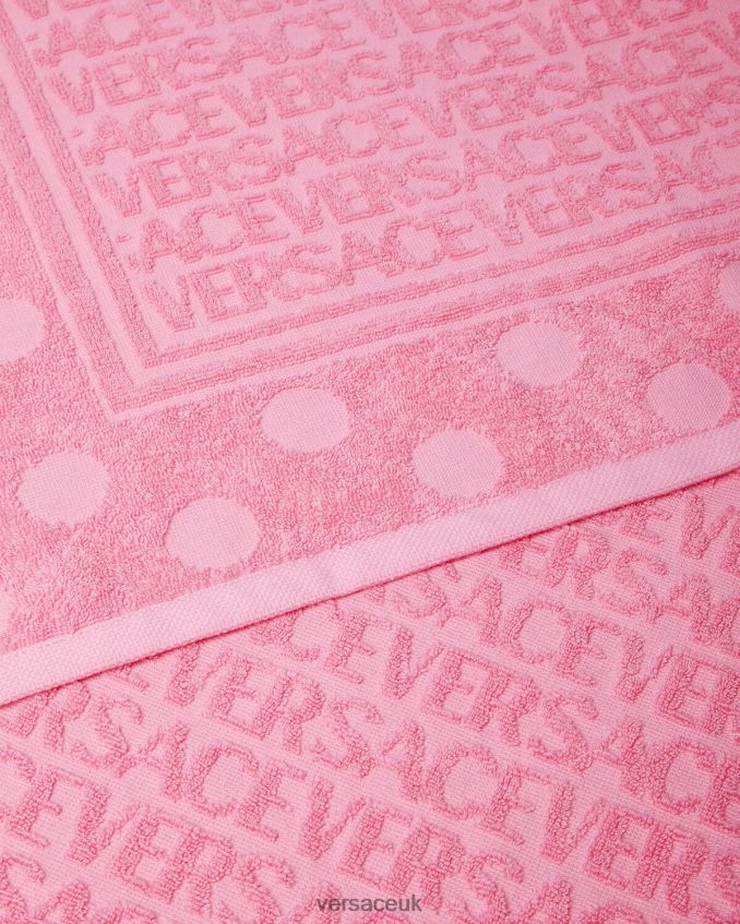 Women Versace Allover Polka Dot Bath Towel 6D2D061196 Pink Underwear & Beachwear