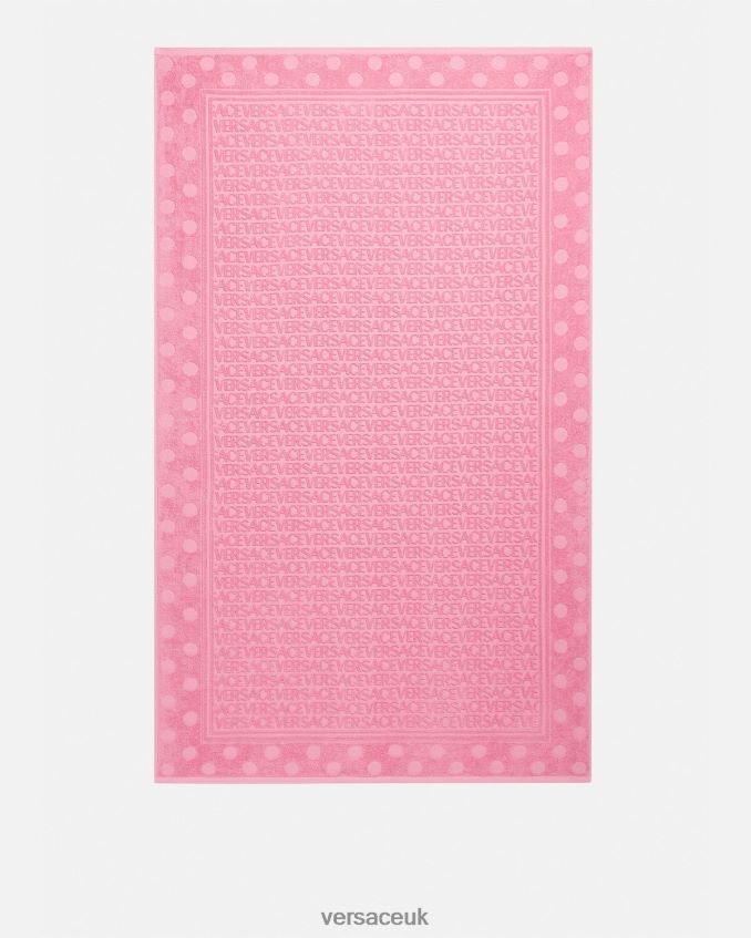 Women Versace Allover Polka Dot Bath Towel 6D2D061196 Pink Underwear & Beachwear