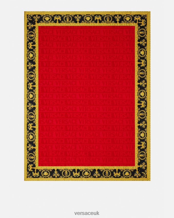Women Versace I Baroque Beach Towel 6D2D061201 Red Underwear & Beachwear