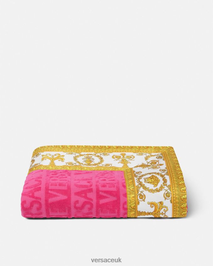 Women Versace I Baroque Beach Towel 6D2D061202 Fuchsia Underwear & Beachwear