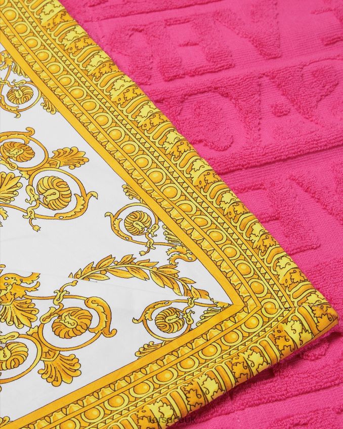 Women Versace I Baroque Beach Towel 6D2D061202 Fuchsia Underwear & Beachwear
