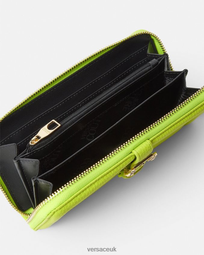 Women Versace Couture1 Continental Wallet 6D2D062346 Lime Accessories