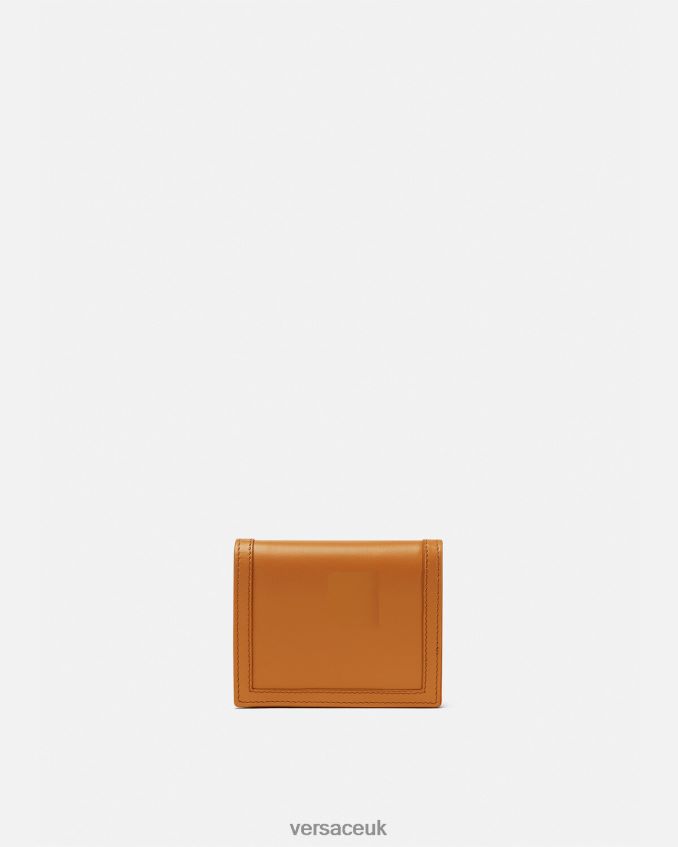 Women Versace Greca Goddess Bifold Wallet 6D2D06555 Caramel Accessories