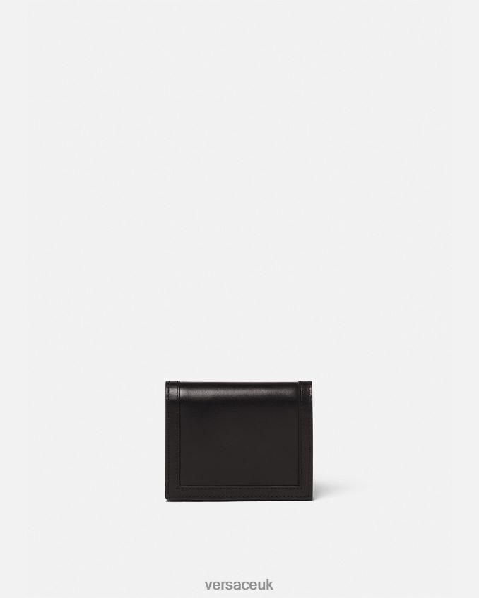 Women Versace Greca Goddess Bifold Wallet 6D2D06559 Black Accessories